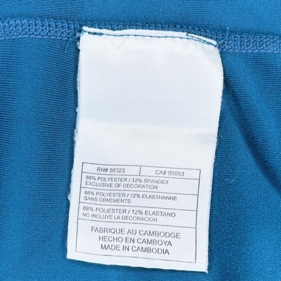 Nike FitDry Full Zip Track Jacket sz M * Long Sleeve Blue Green Aqua Pockets Gym - Picture 7 of 7